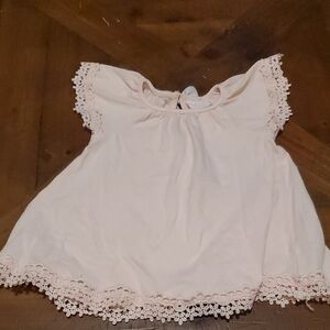 Shabby Chic Blush Dress with Delicate Lace